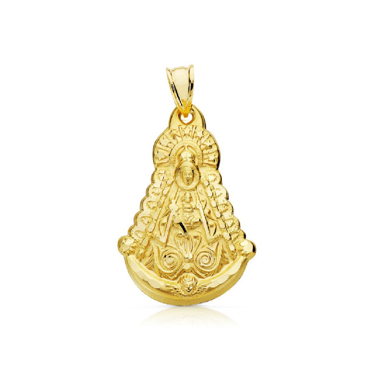 VIRGEN DEL ROCÍO UNISEX ORO 18 KTES SILUETA TAMAÑO 24 X 32 MM - 000022124